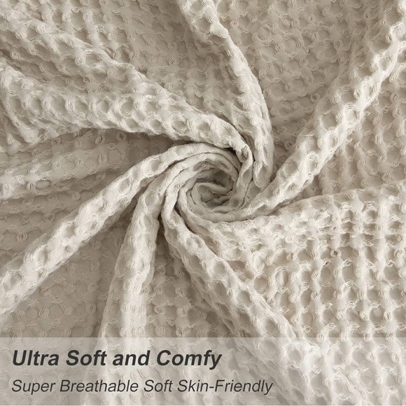 (4) Waffle Weave Euro Shams Throw Pillow Covers 26" x 26" • No Inserts - Picture 4 of 7